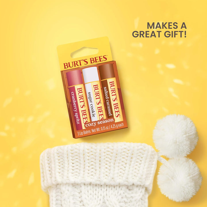 Burt's Bees Relleno para calcetines, Set de bálsamo labial Cozy...