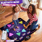 YESHIN Tapete de baile iluminado para niños, almohadilla de baile extragrande mejorada con Bluetooth y 6 modos de juego, alfombrilla de baile musical recargable, juguete antideslizante e impermeable