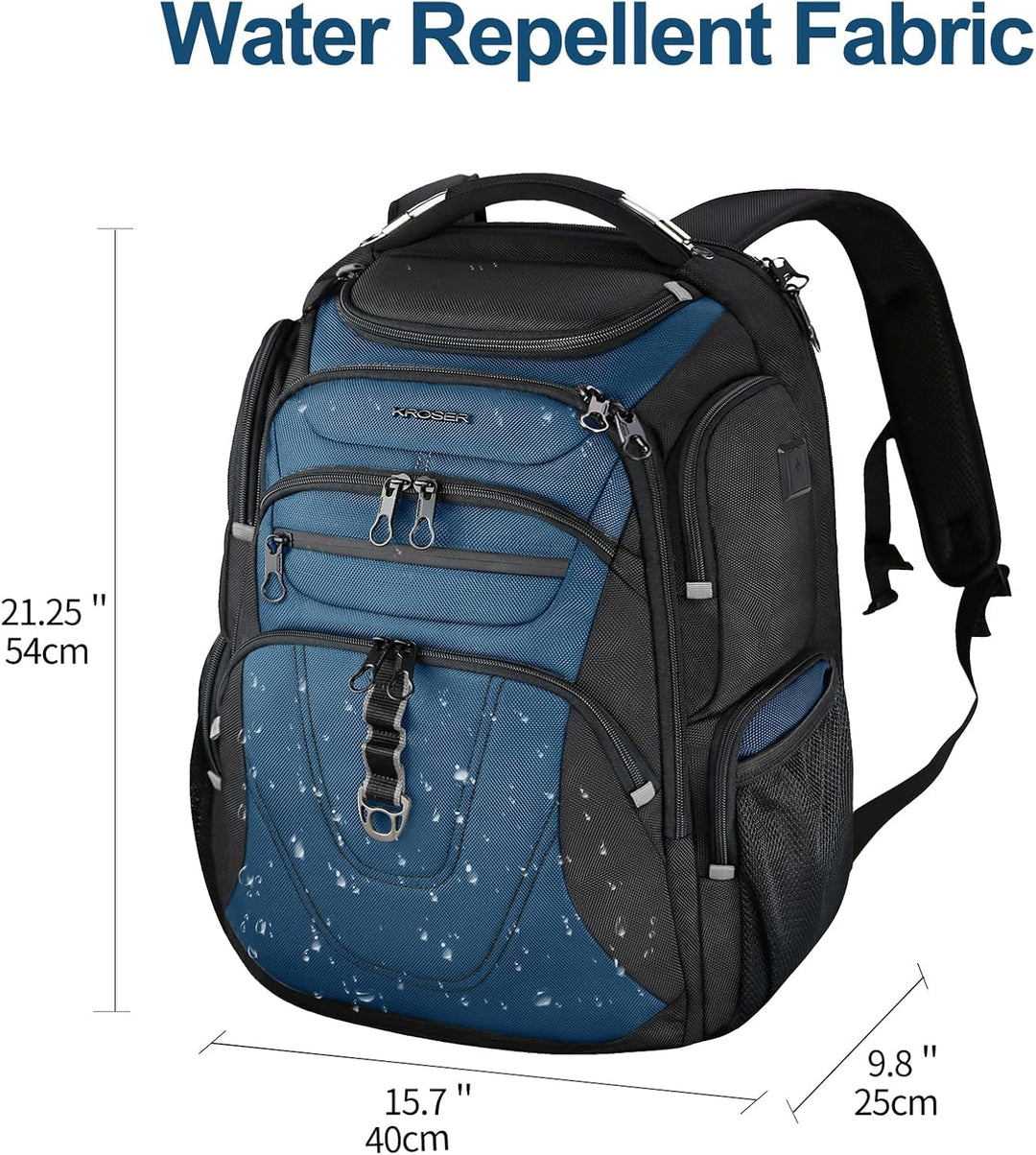 KROSER Mochila para laptop de viaje amigable, repelente al agua, mo...