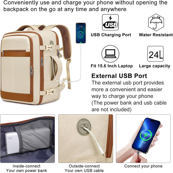 TSA - Mochila de viaje para mujer, aprobada por aerolíneas, mochila...