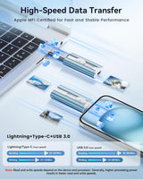 Unidad flash con certificación MFi de 512 GB para iPhone Thumb Driv...