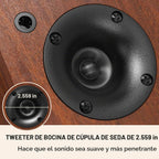 Saiyin – Altavoces Bluetooth para estantería de libros, bocina de monitor de estudio con woofer de 5.2 pulgadas, tweeter de cuerno y entradas ópticas RCA, salida de línea de subwoofer para tocadiscos.