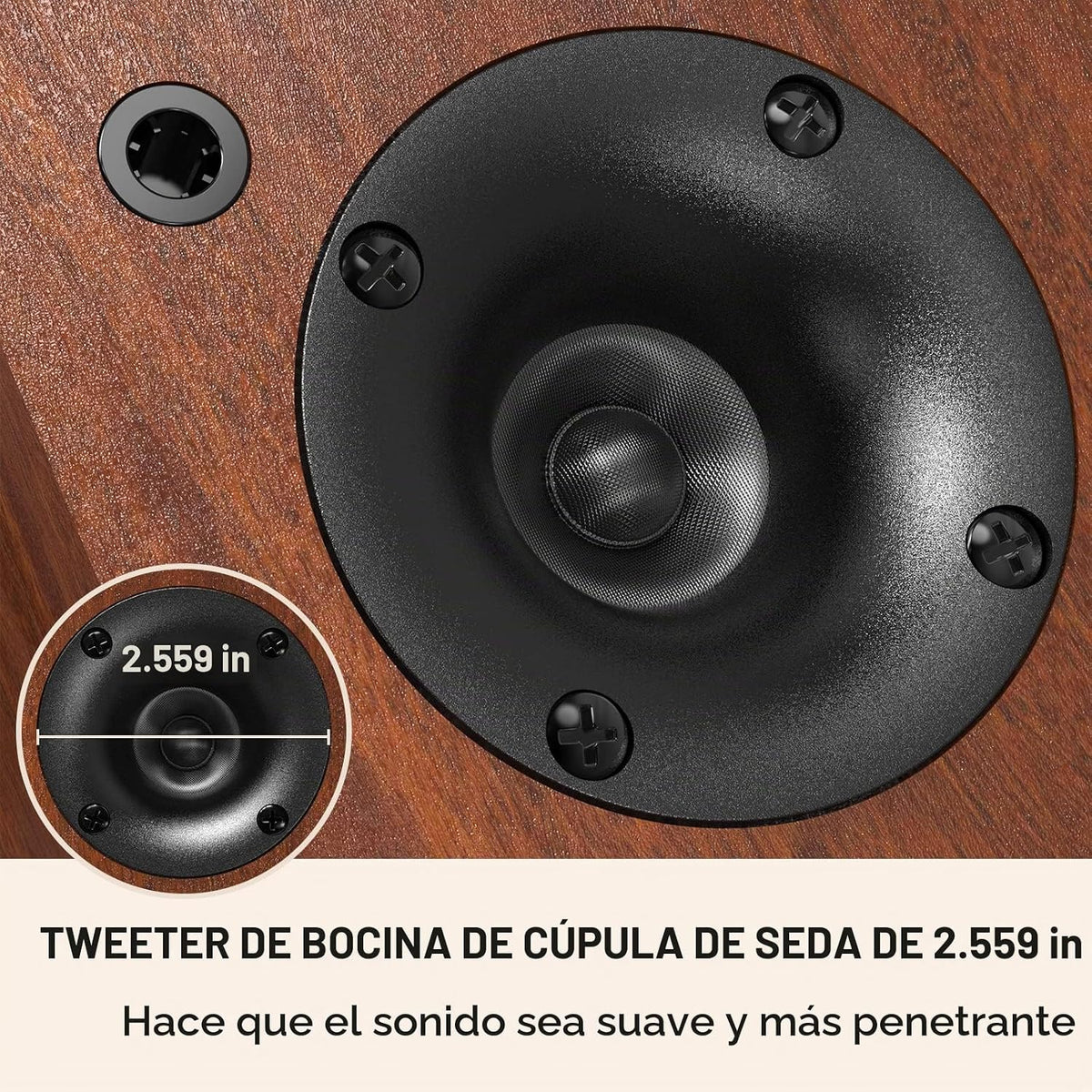 Saiyin – Altavoces Bluetooth para estantería de libros, bocina de monitor de estudio con woofer de 5.2 pulgadas, tweeter de cuerno y entradas ópticas RCA, salida de línea de subwoofer para tocadiscos.