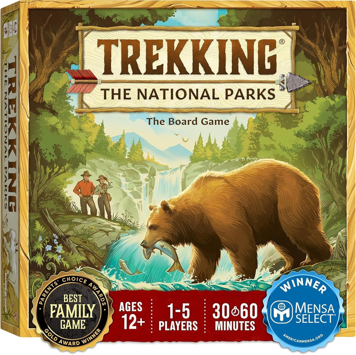Underdog Games Trekking The National Parks - Juego de mesa familiar galardonado para niños de 12 años en adelante, fácil de aprender, actividades divertidas para 1 a 5 jugadores, ideal para vinculación familiar y para amantes de los parques nacionales