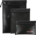 Bolsa impermeable ignífuga para documentos de dinero, 3 unidades