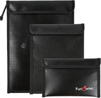 Bolsa impermeable ignífuga para documentos de dinero, 3 unidades
