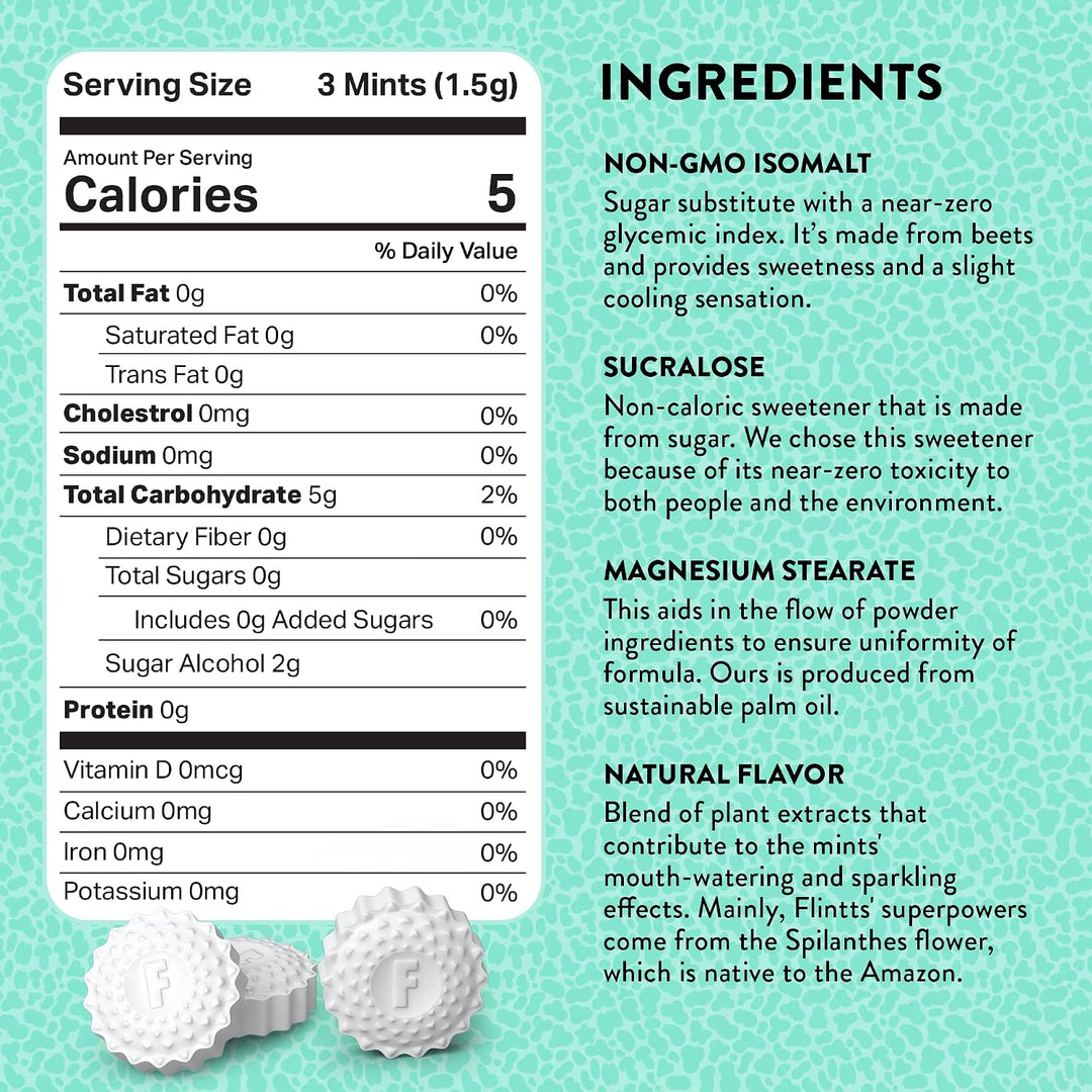 Flintts Mints Full House - Mentas deliciosas sin azúcar para alivio...