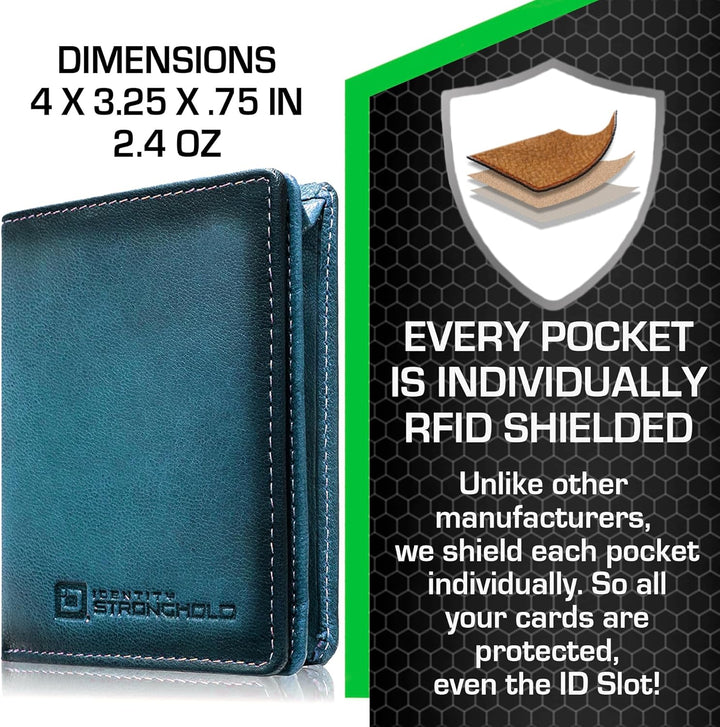 Cartera ID Stronghold - Billetera plegable con bloqueo RFID para ho...