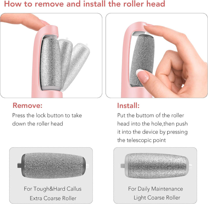 Removedor eléctrico de callos para pies, kit profesional de pedicur...