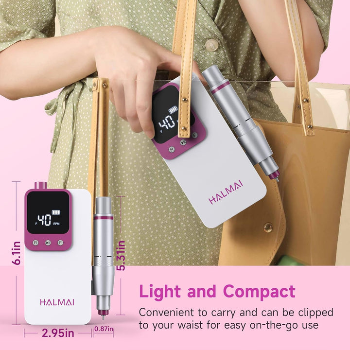 Taladro de uñas eléctrico profesional, lima de uñas portátil para u...