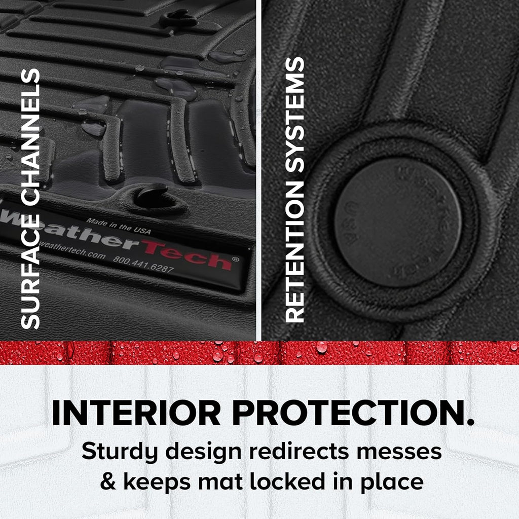 WeatherTech FloorLiners para Ford F-150 2021-2026 / Raptor, Lightning 2022-2023 - SuperCrew (1ra y 2da fila) Negro