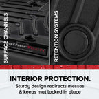 WeatherTech FloorLiners para Ford F-150 2021-2026 / Raptor, Lightning 2022-2023 - SuperCrew (1ra y 2da fila) Negro
