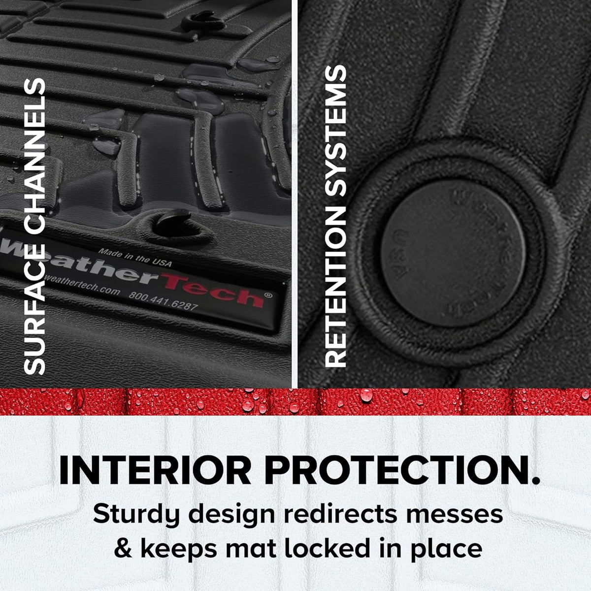 WeatherTech FloorLiners para Ford F-150 2021-2026 / Raptor, Lightning 2022-2023 - SuperCrew (1ra y 2da fila) Negro