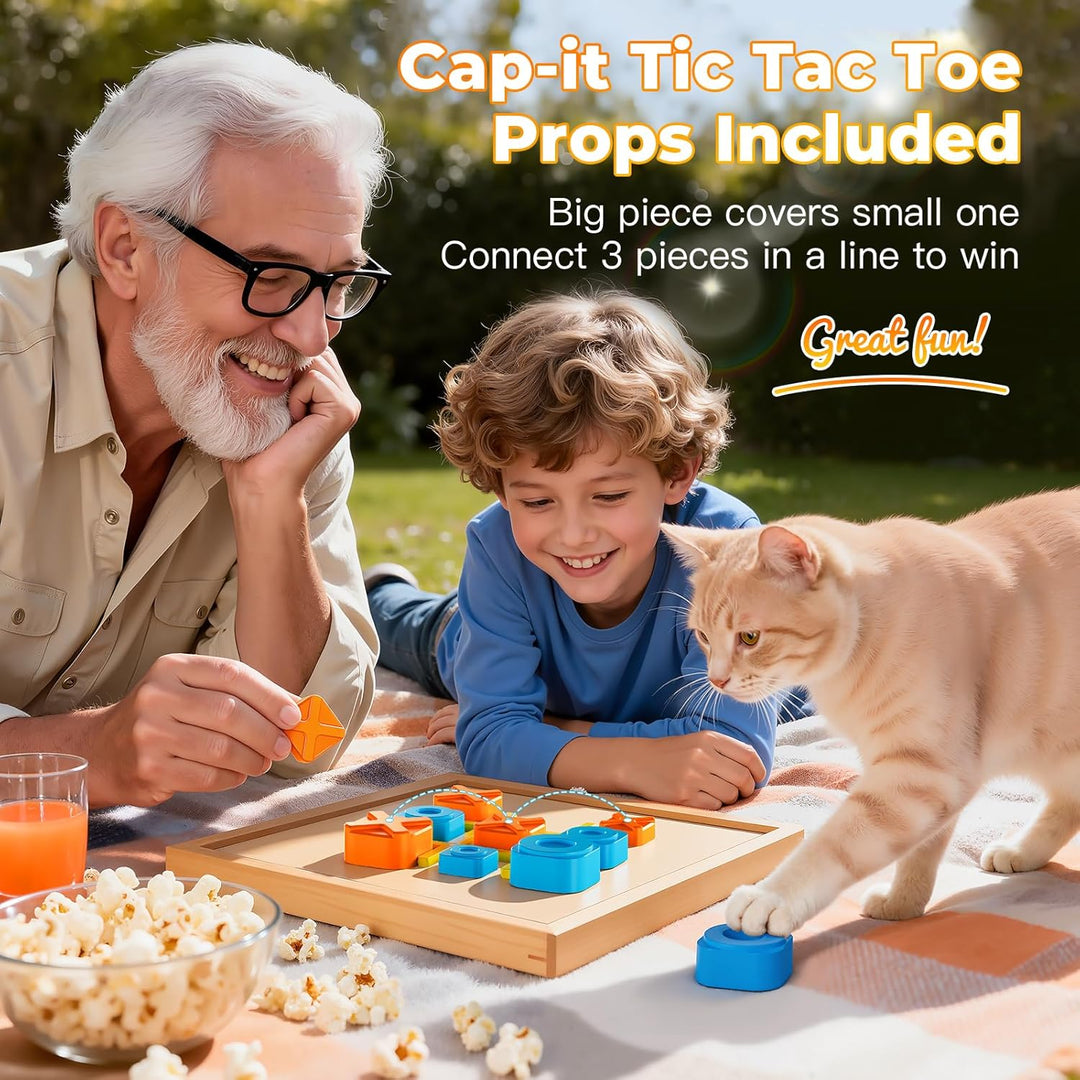 Niufuntek Caja de Juego Recargable de Tic Tac Toe con 5 Divertidos...