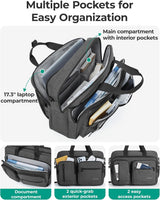 BAGSMART Bolsa para laptop 3 en 1 para hombres, maletín para comput...