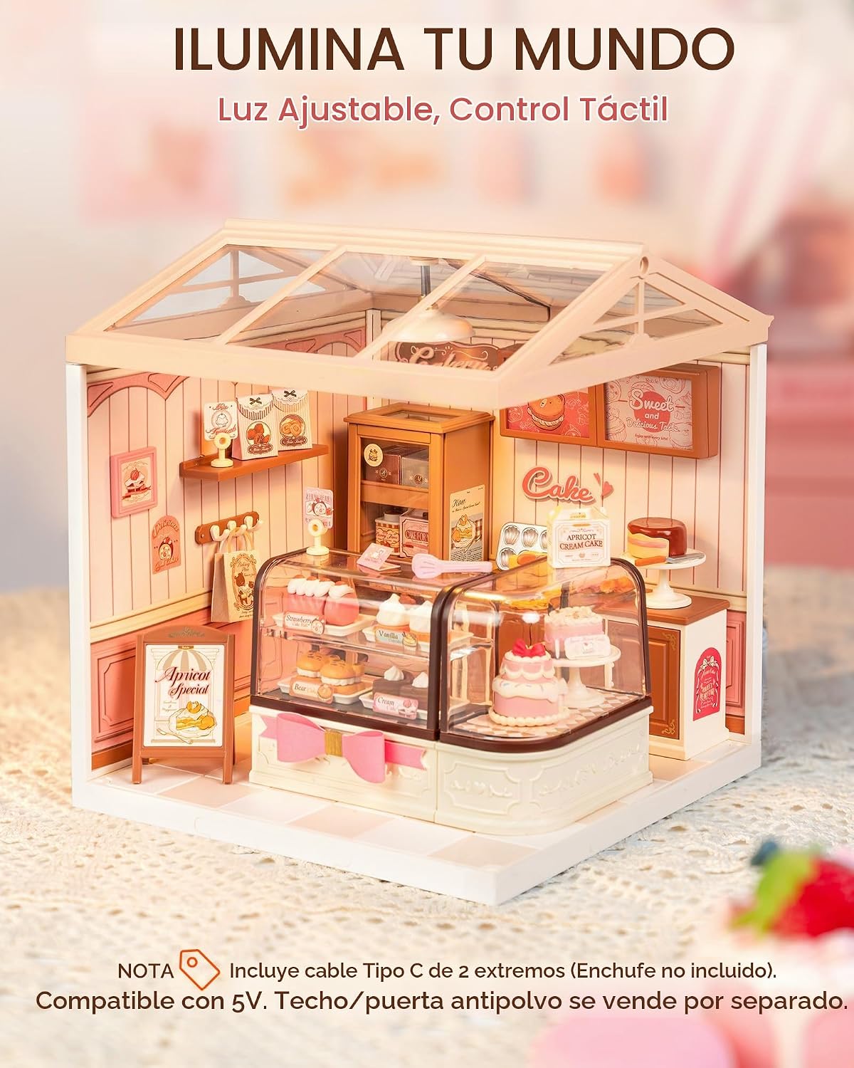 Rolife Super Creator DIY Juego de construcción de casa en miniatura de plástico - Tienda de pasteles