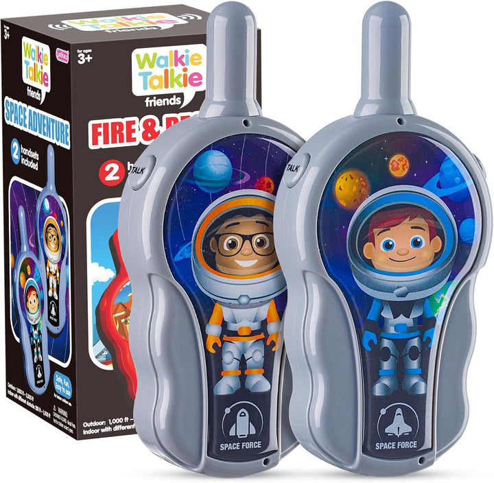 Walkie Talkies para niños, paquete de 2 unidades, temática de astro...
