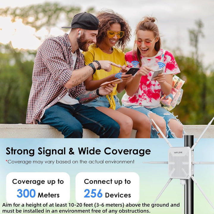 Extensor WiFi 6 para exteriores AX3000 2026 repetidor WiFi