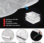 Protector contra nieve y hielo para parabrisas de automóvil, con bordes magnéticos, 4 capas de grosor, con cubiertas para espejos laterales, fácil de usar para coche, SUV, CRV y camionetas
