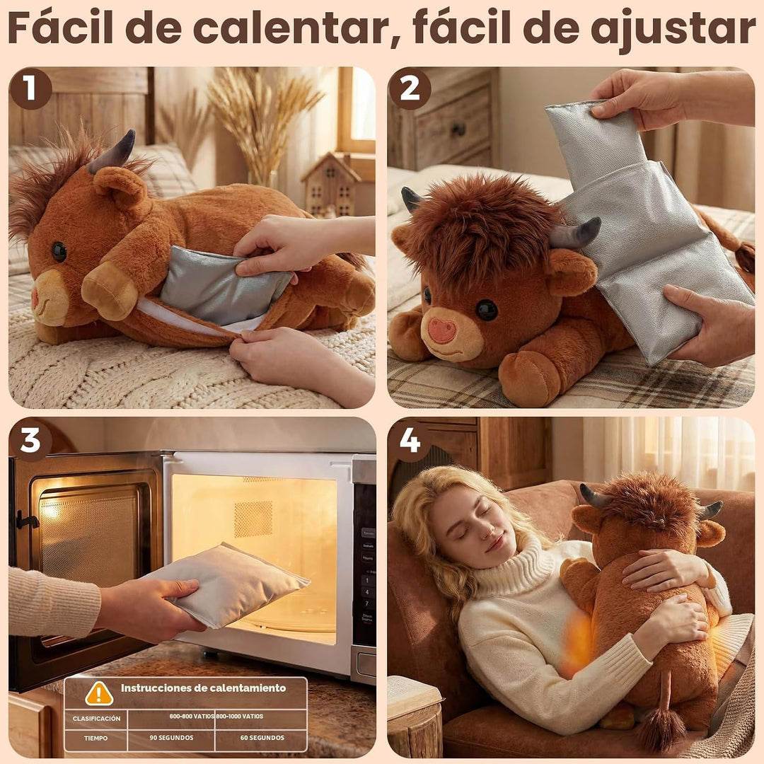 Mewaii Animales de Peluche con Peso con Almohadilla Térmica para Mi...