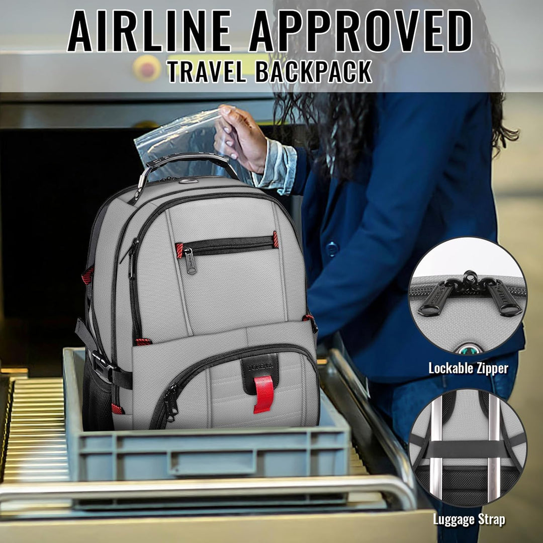 YOREPEK - Mochila de viaje, extra grande de 50L, mochilas para port...