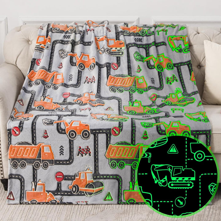 Juguetes de regalo de excavadora de construcción para niños, manta...