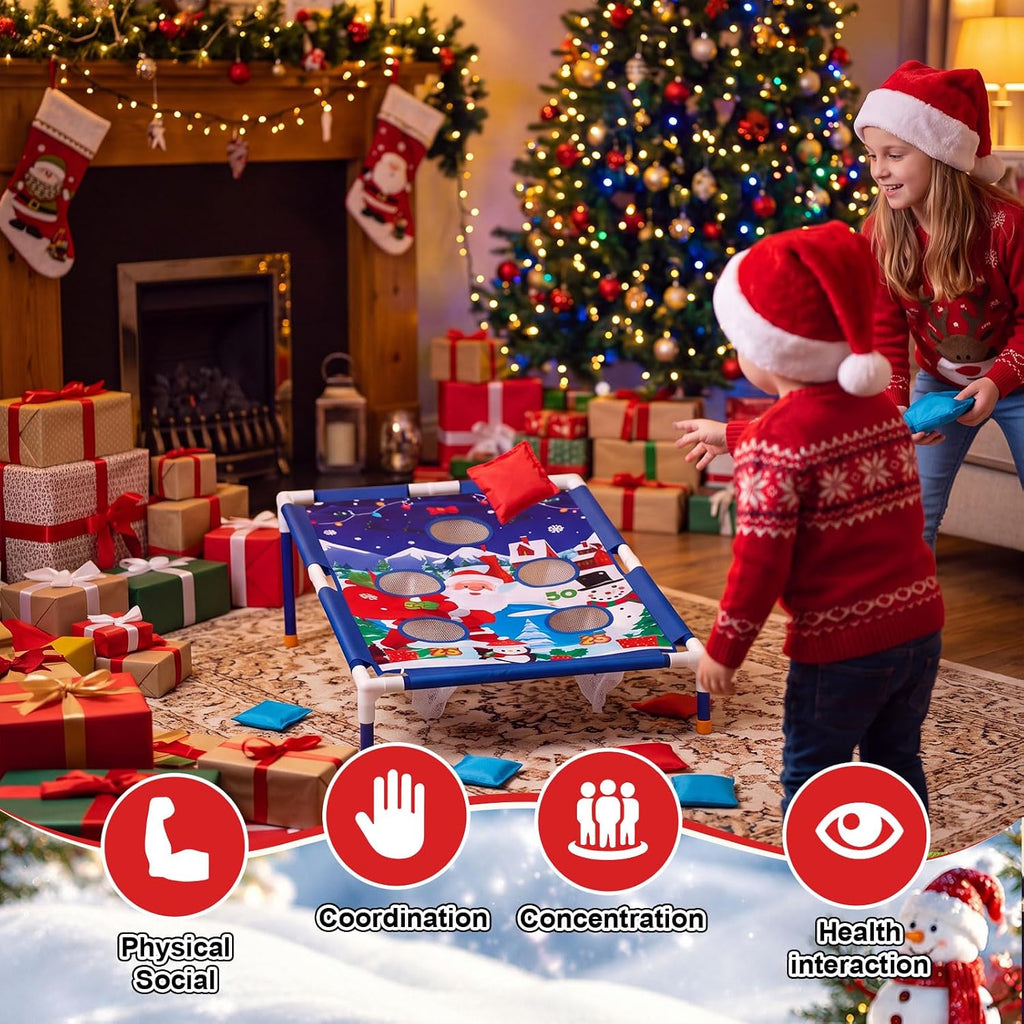 Gemscream Juego de lanzamiento de bolsas de frijoles navideños 6 bolsas