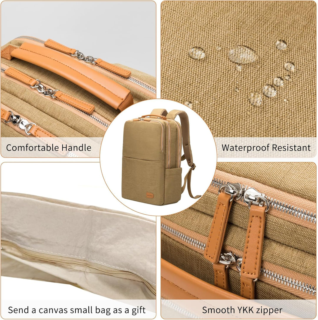 NOBLEMAN Mochila para portátil de viaje para hombres, resistente al...