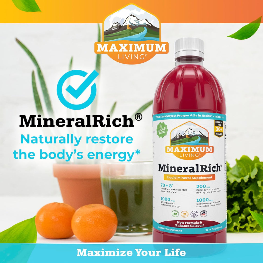 Maximum Living MineralRich Minerals Suplemento \u2013 Mezcla líquid...
