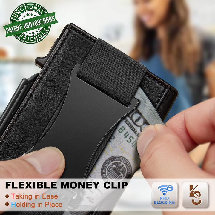 KEMISANT Billetera Airtag para hombre, delgada con bolsillo frontal...