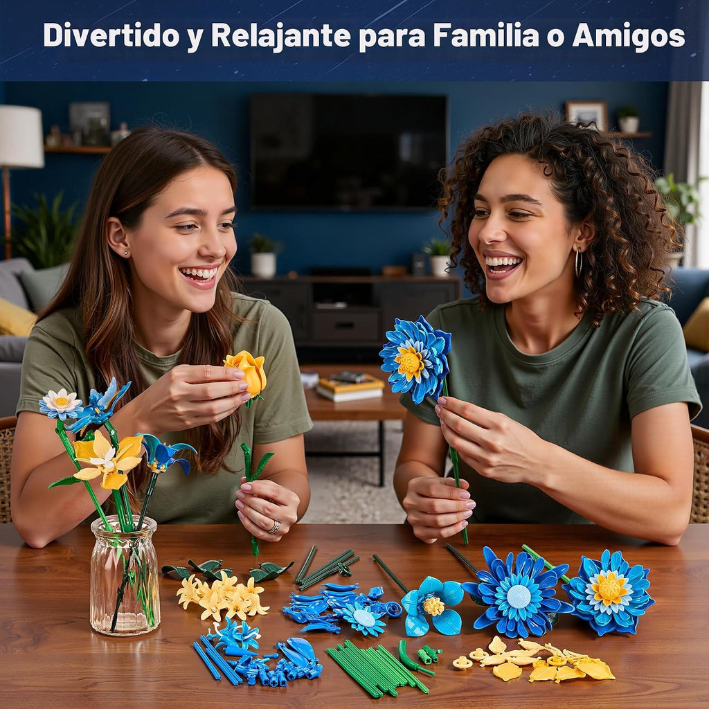 Juego de construcción de flores estrelladas para adultos compatible