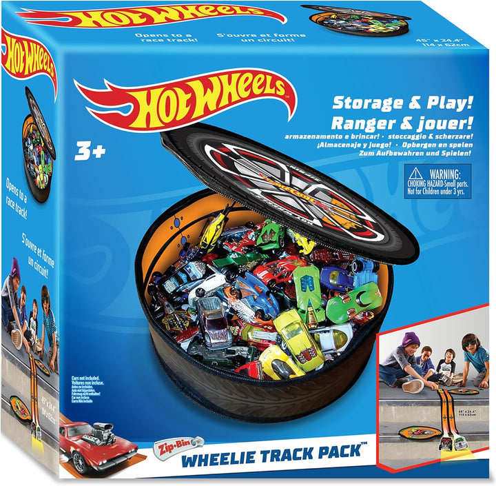 Hot Wheels Tara Toy: ZipBin Wheelie Track Pack - Se despliega en un...