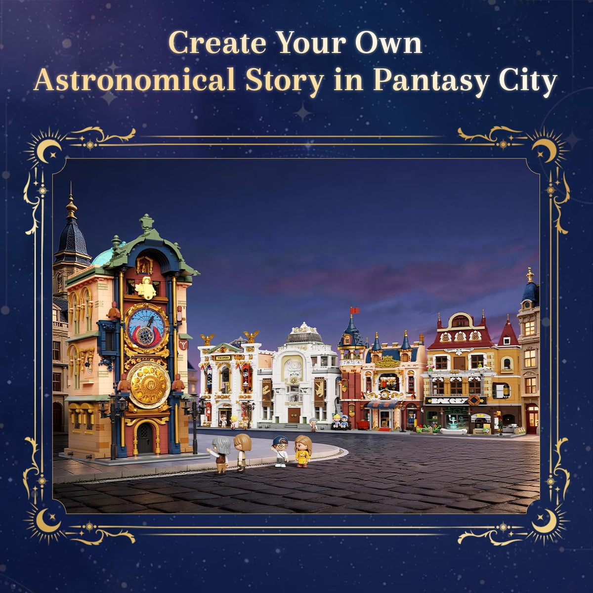 PANTASY Juego de construcción de reloj astronómico de Praga para adultos