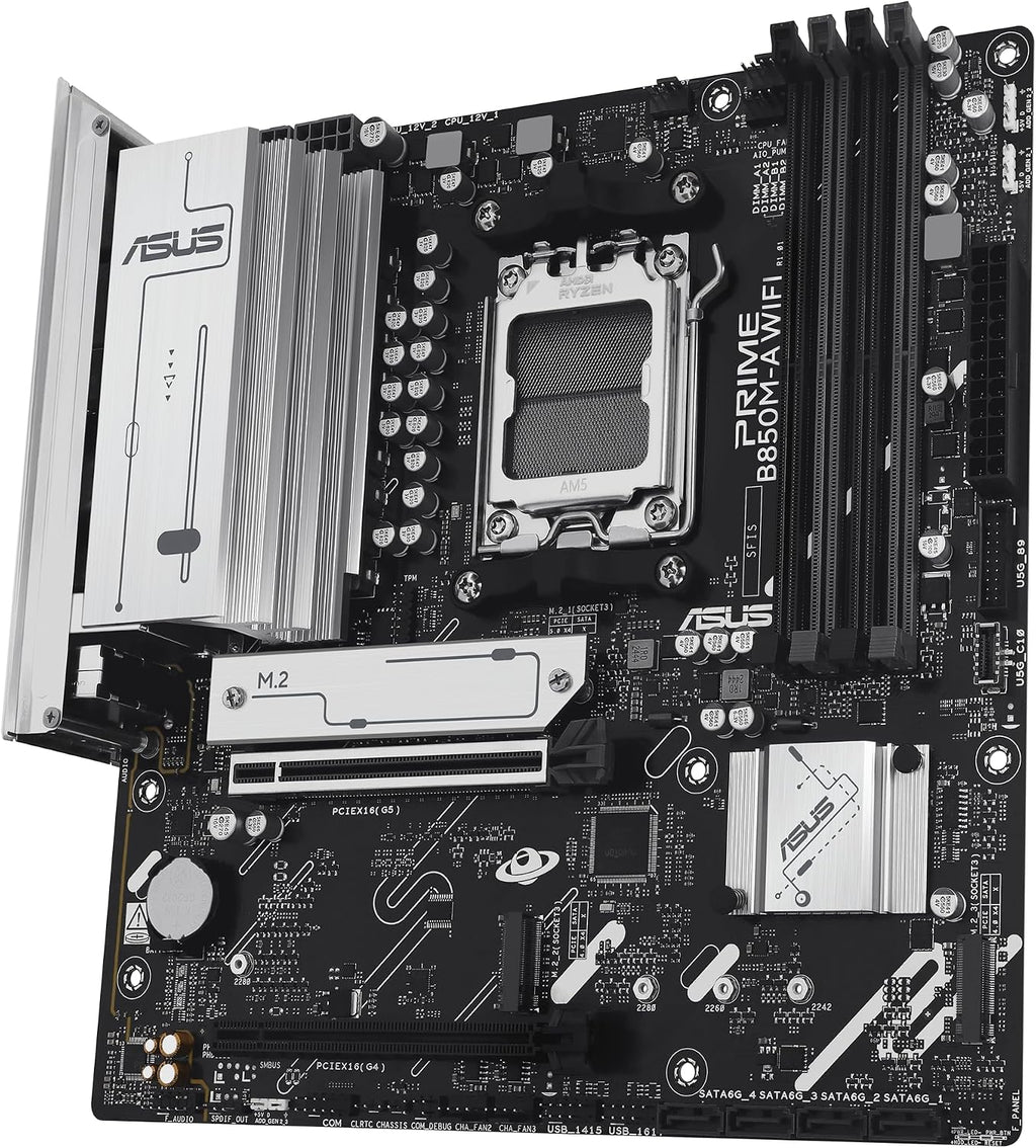 ASUS Prime B850M-A WiFi-CSM AMD AM5 B850 mATX, PRIME|Negro, Micro-ATX|M.2x3|WiFi6E|DP HDMI|CSM