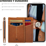 SERMAN BRANDS RFID Blocking Wallet Slim Bifold - Genuine Leather Mi...