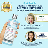 LIVFRESH Enjuague bucal, clínicamente probado, 163% mejor control d...