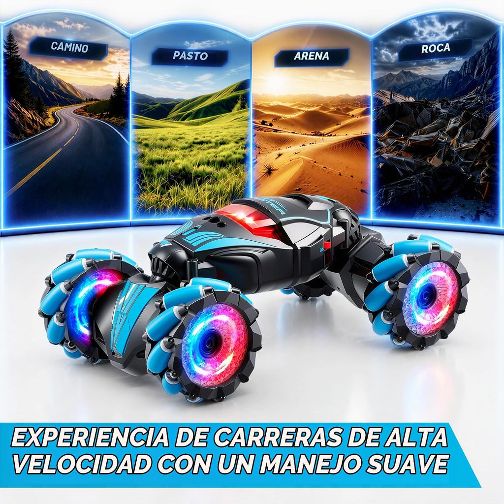 Auto de acrobacias RC con detección de gestos, auto giratorio controlado a