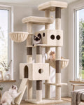 Globlazer Torre Alta para Gatos - Casa extragrande para gatos, S77D, beige