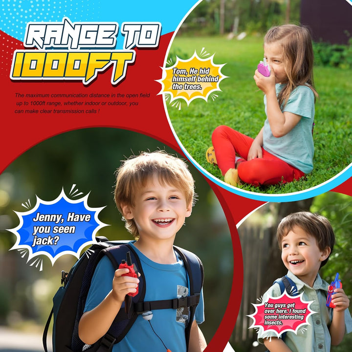 Walkie Talkies recargables para niños: paquete de 3 juguetes Walkie...