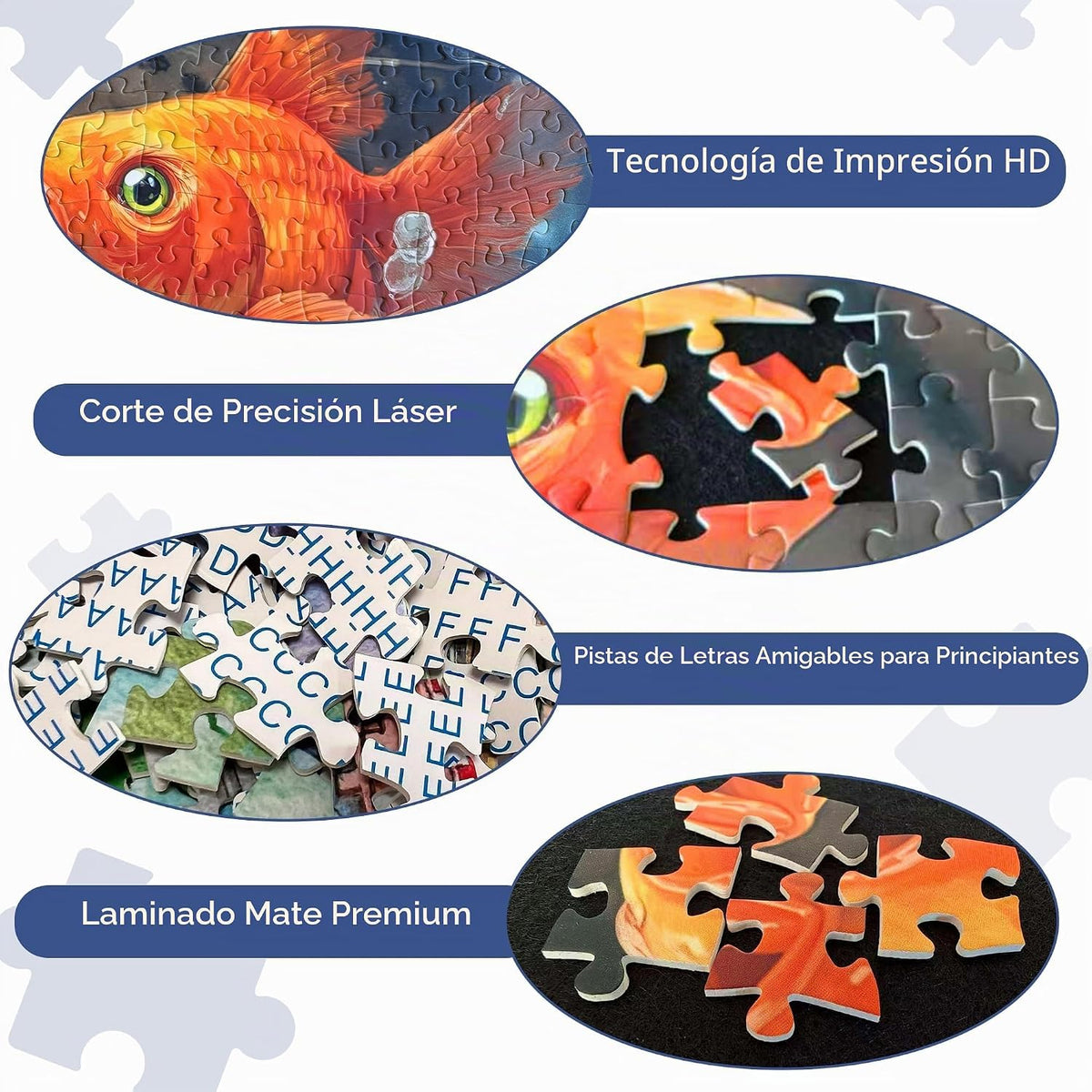 Rompecabezas de 1000 piezas de peces de gato curioso para adultos, desafiante y divertido arte de peces aterrorizados, acabado mate premium, 27.56 x 19.68 pulgadas, perfecto para noches de juego
