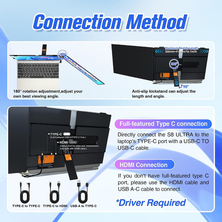 CIDETTY Monitor extensor de pantalla para portátil ultrafino, monit...