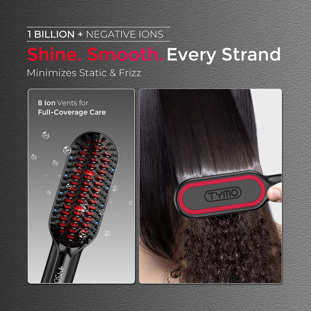 TYMO Cepillo Alisador de Cabello \u2013 Cepillo Alisador Compacto I...
