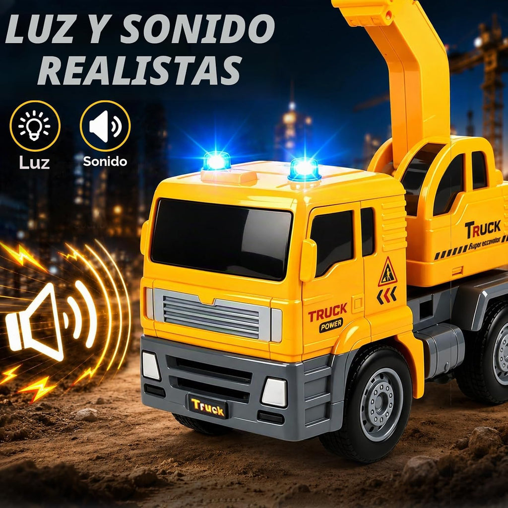 4 Piezas Vehículos de Construcción para Niños Niñas Toddlers 3-5