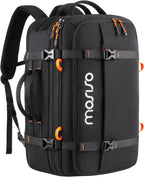MOSISO 40L Mochila de viaje para hombre, mochila grande, Negro
