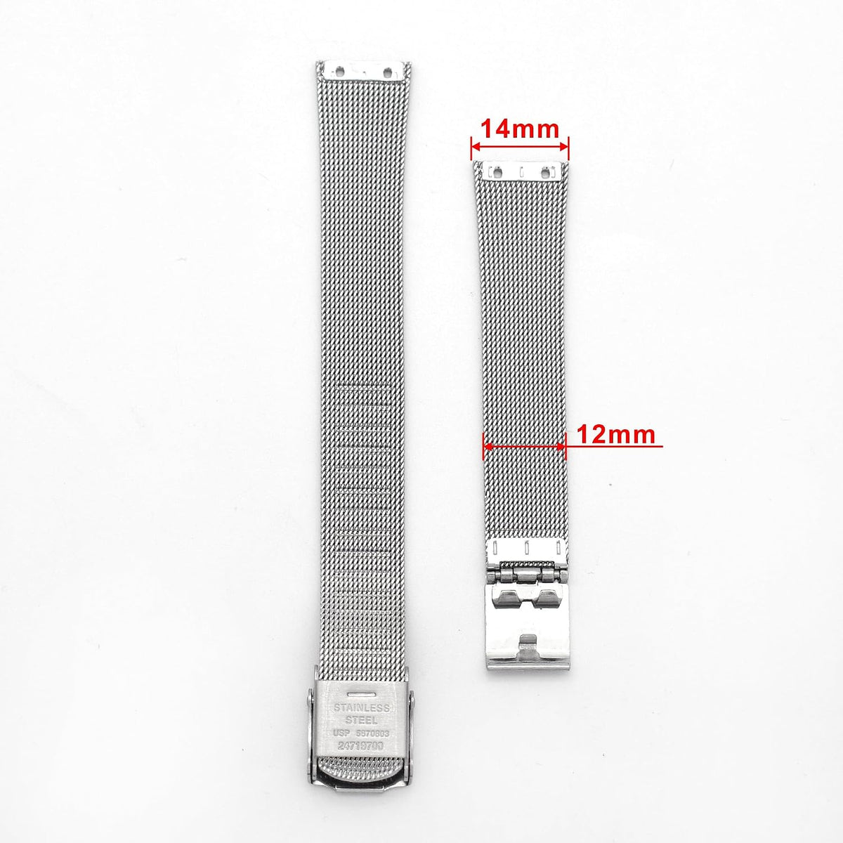 THEAGE Correa de reloj de 0.551 in que atornilla el reemplazo de la correa de reloj de acero inoxidable para Skagen