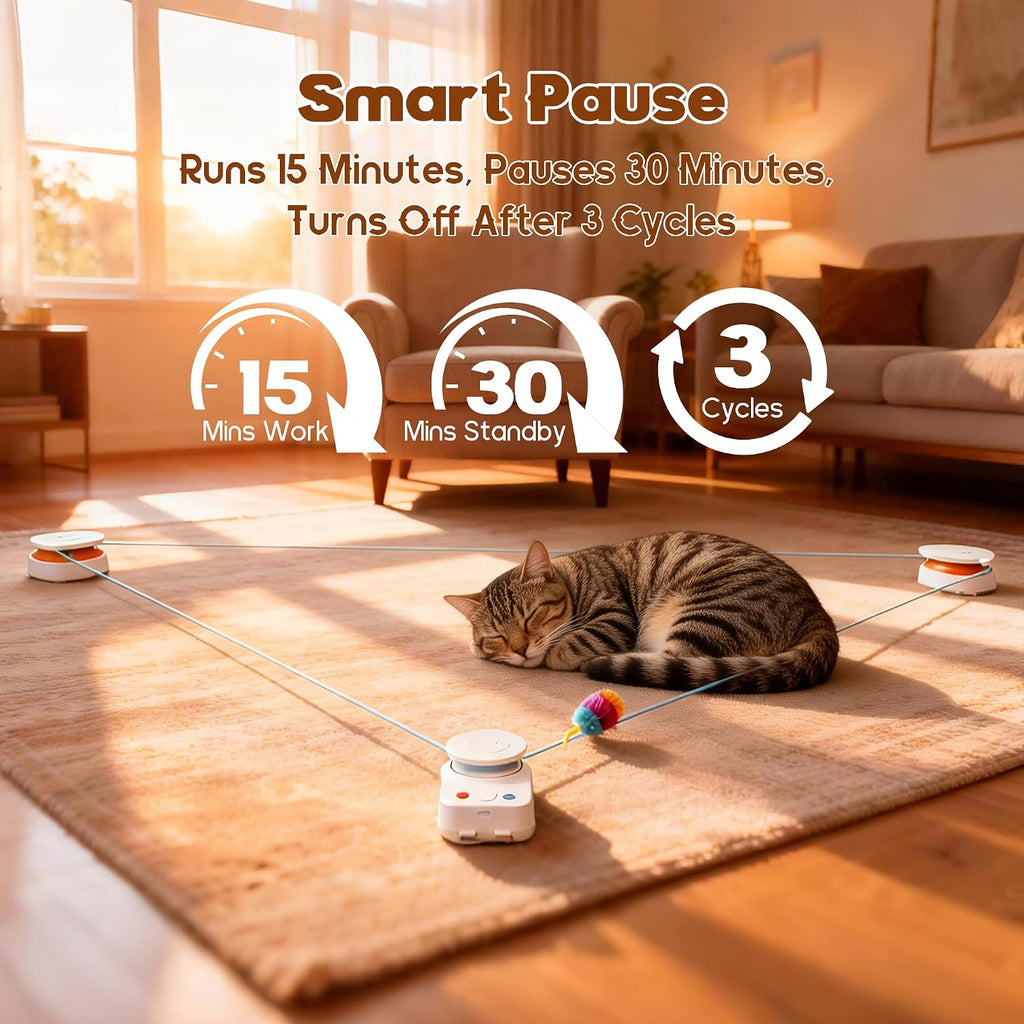 Juguete interactivo para gatos de interior, cinta de correr