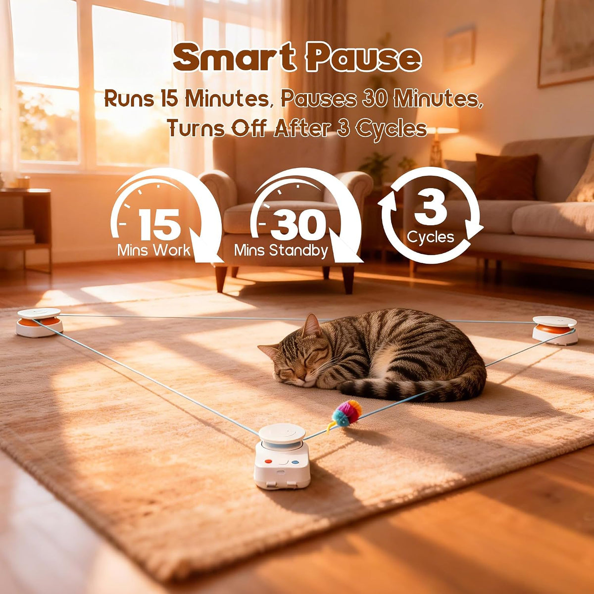 Juguete interactivo para gatos de interior, cinta de correr