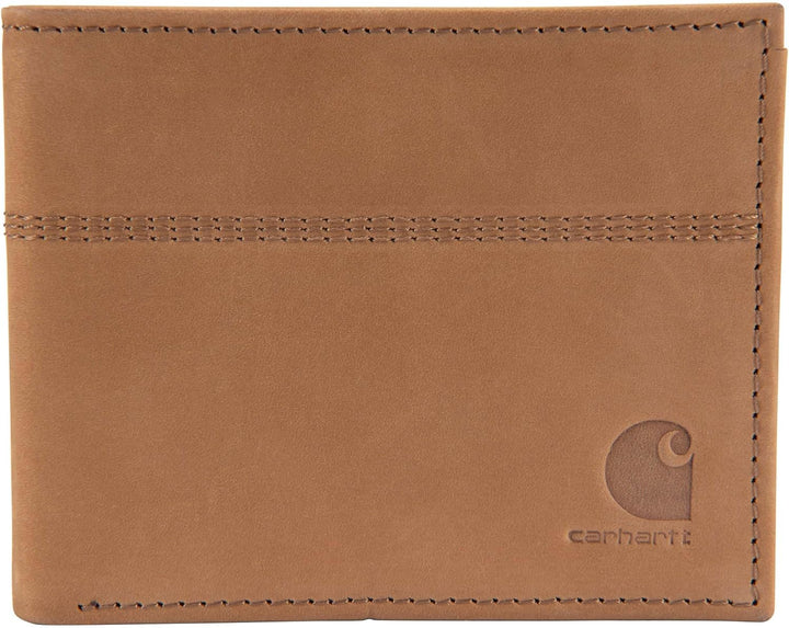 Carhartt Carteras de Cuero de Grano Completo para Hombre, Bloqueo R...