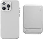 MOFT Soporte de trípode para teléfono y funda para iPhone 16 Pro Max, ajuste de ángulo e imanes fuertes y compatible con MagSafe MOVAS Invisible Selfie Stick, Misty Cove