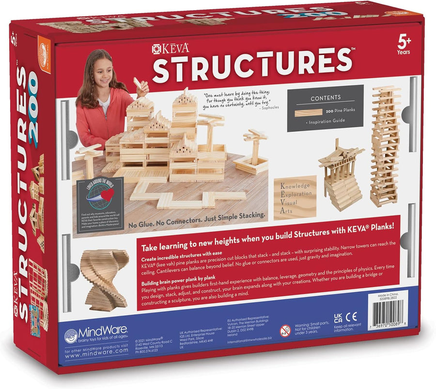 KEVA Structures - Juego de 200 tablones de construcción de